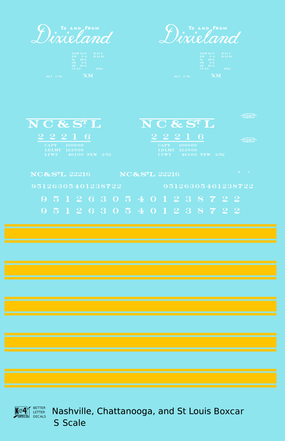 Nashville, Chattanooga & St Louis 40 Ft Boxcar NC&StL
