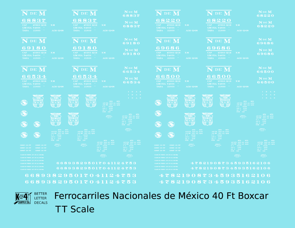 Nacionales De Mexico 40 Ft Boxcar White NDEM
