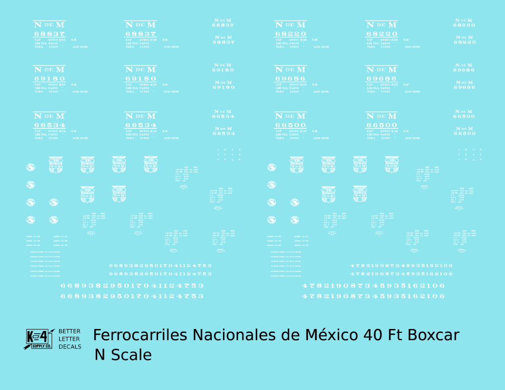 Nacionales De Mexico 40 Ft Boxcar White NDEM