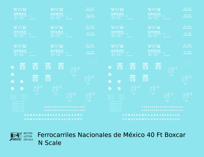 Nacionales De Mexico 40 Ft Boxcar White NDEM