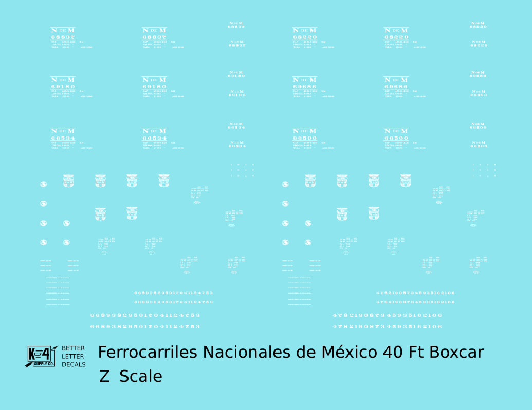 Nacionales De Mexico 40 Ft Boxcar White NDEM