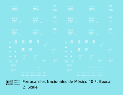 Nacionales De Mexico 40 Ft Boxcar White NDEM