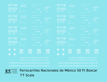 Nacionales De Mexico 50 Ft Boxcar White NDEM