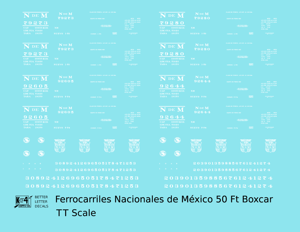 Nacionales De Mexico 50 Ft Boxcar White NDEM