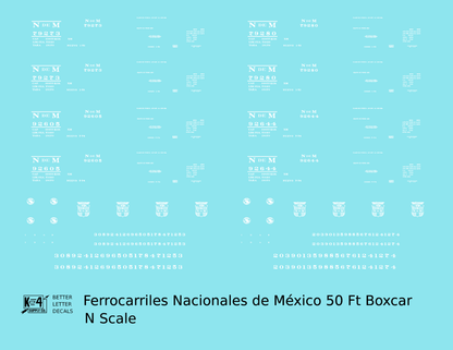 Nacionales De Mexico 50 Ft Boxcar White NDEM