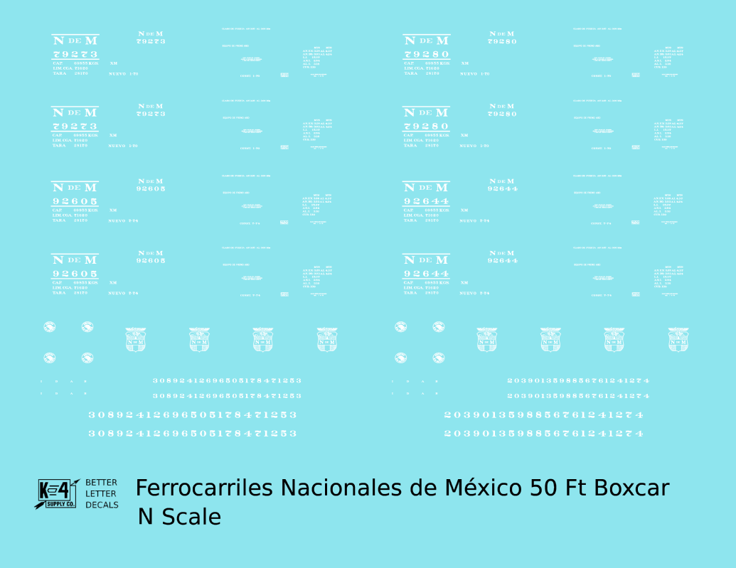 Nacionales De Mexico 50 Ft Boxcar White NDEM