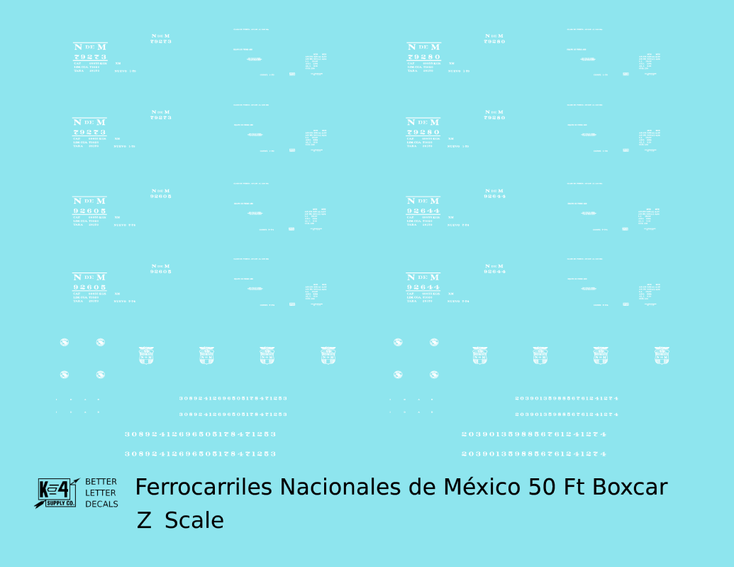 Nacionales De Mexico 50 Ft Boxcar White NDEM