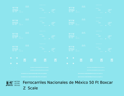 Nacionales De Mexico 50 Ft Boxcar White NDEM