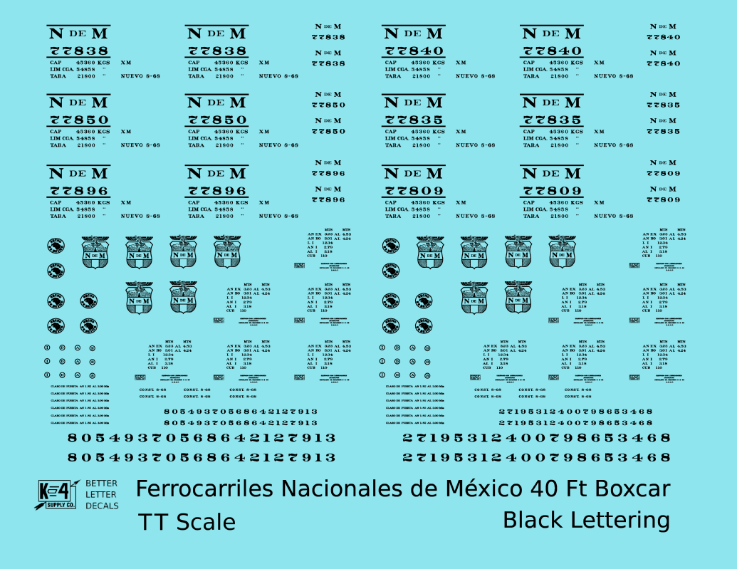 Nacionales De Mexico NDEM 40 Ft Boxcar Black