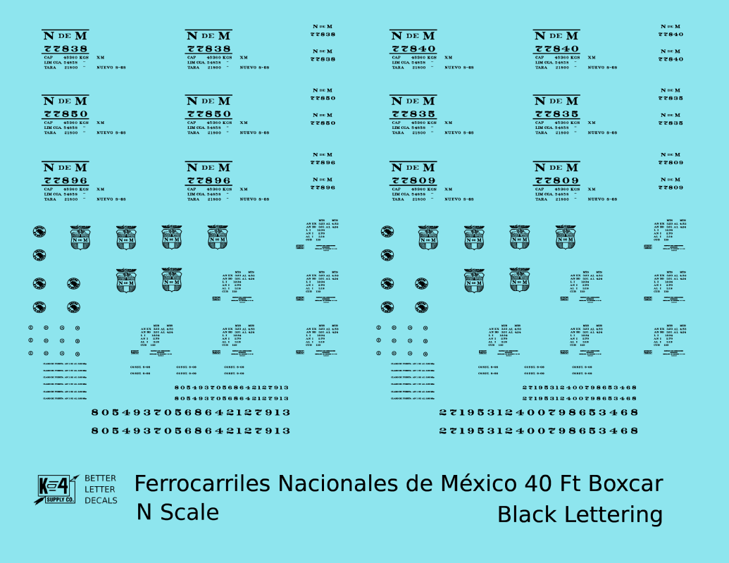Nacionales De Mexico NDEM 40 Ft Boxcar Black
