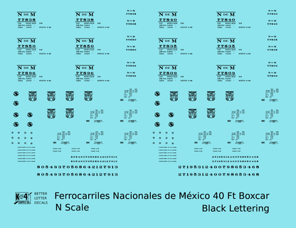 Nacionales De Mexico NDEM 40 Ft Boxcar Black