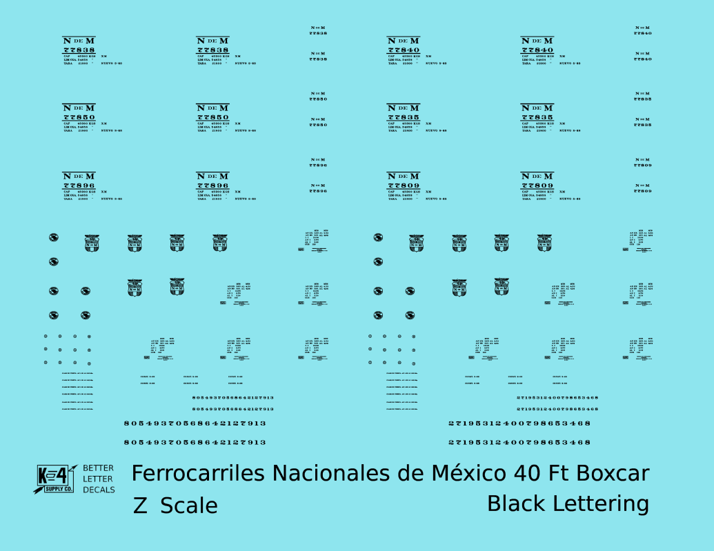 Nacionales De Mexico NDEM 40 Ft Boxcar Black