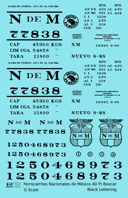 Nacionales De Mexico NDEM 40 Ft Boxcar Black