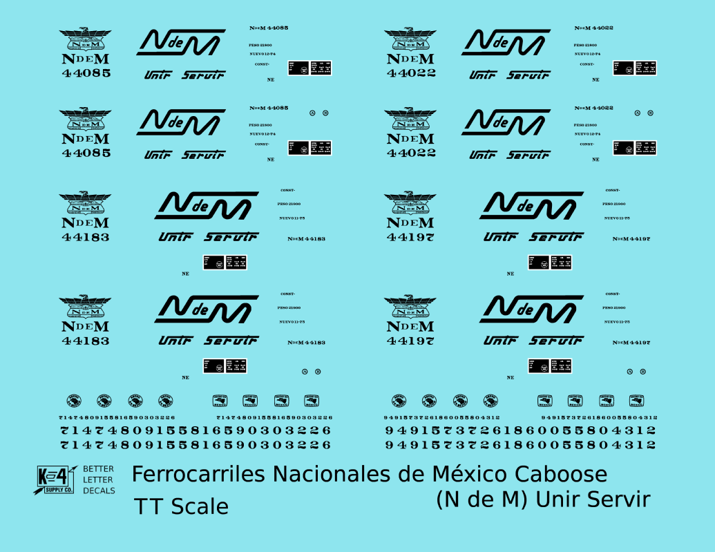 Ferrocarriles Nacionales De Mexico Caboose NDEM Unir Servir