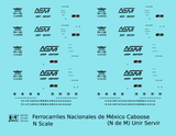 Ferrocarriles Nacionales De Mexico Caboose NDEM Unir Servir