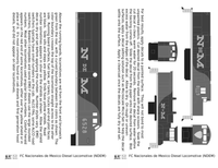 N De M Mexico Diesel Locomotive Silver  - Decal