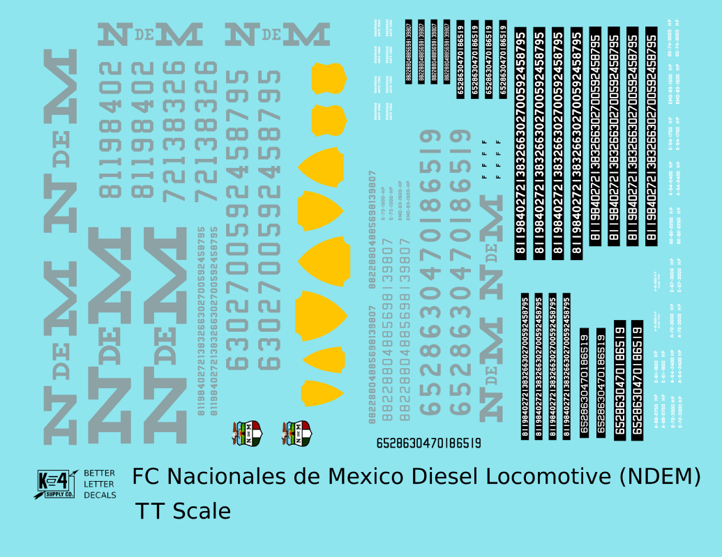 N De M Mexico Diesel Locomotive Silver
