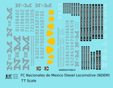 N De M Mexico Diesel Locomotive Silver