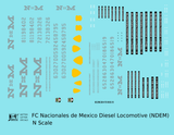 N De M Mexico Diesel Locomotive Silver