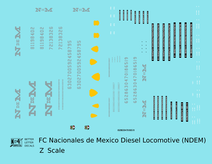 N De M Mexico Diesel Locomotive Silver