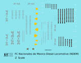 N De M Mexico Diesel Locomotive Silver