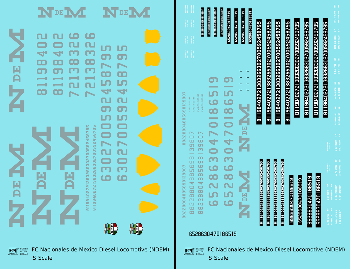 N De M Mexico Diesel Locomotive Silver