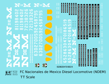N De M Mexico Diesel Locomotive White