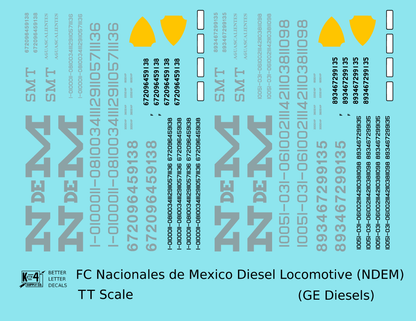 N De M Mexico GE Diesel Locomotive Silver