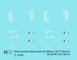 Nacionales De Mexico 50 Ft Boxcar White N De M Unir Servir
