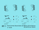 Nacionales De México 50 Ft Ribbed Boxcar Black NDEM Unir Servir