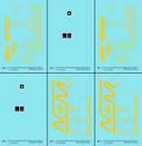 Nacionales De México 50 Ft Ribbed Boxcar Yellow NDEM Unir Servir