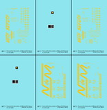 Nacionales De México 50 Ft Ribbed Boxcar Yellow NDEM Unir Servir