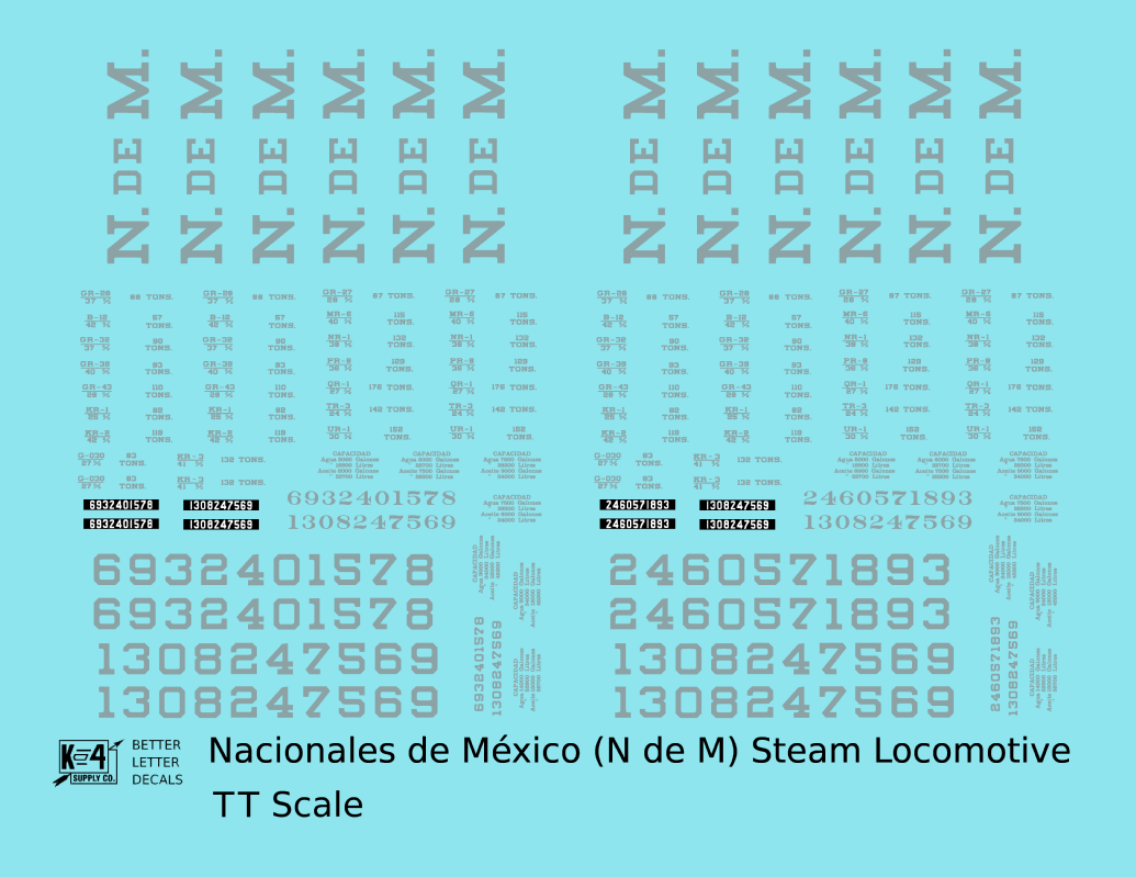 Nacionales De Mexico NDEM Steam Locomotive Metallic Silver