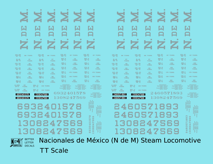 Nacionales De Mexico NDEM Steam Locomotive Metallic Silver