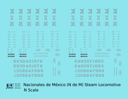 Nacionales De Mexico NDEM Steam Locomotive Metallic Silver