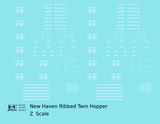 New York, New Haven, and Hartford Ribbed Twin Hopper White