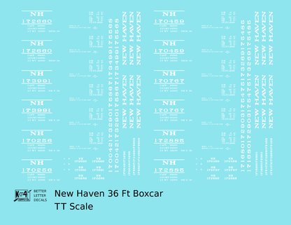 New York, New Haven, and Hartford 36 Ft Wood Boxcar White