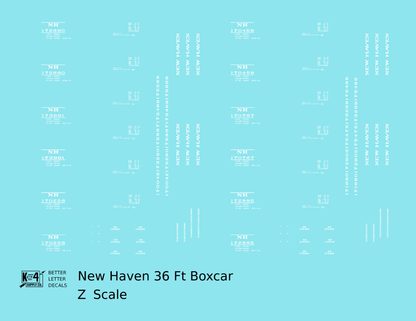 New York, New Haven, and Hartford 36 Ft Wood Boxcar White