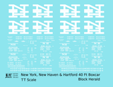 New York, New Haven, and Hartford 40 Ft Boxcar White Block Lettering