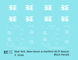 New York, New Haven, and Hartford 40 Ft Boxcar White Block Lettering