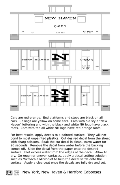 New York, New Haven, and Hartford Caboose White and Black