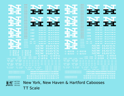 New York, New Haven, and Hartford Caboose White and Black