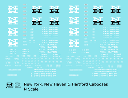 New York, New Haven, and Hartford Caboose White and Black