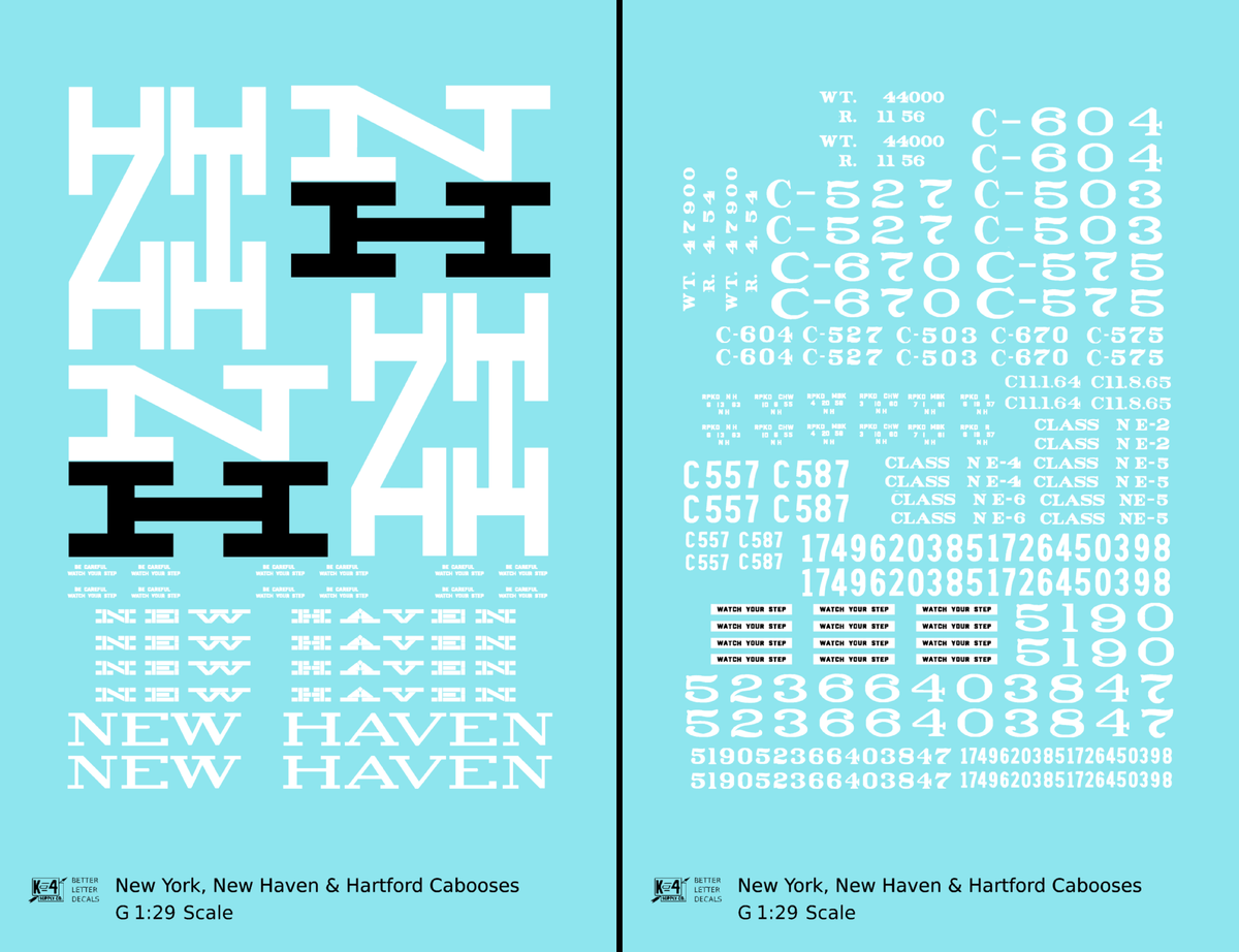 New York, New Haven, and Hartford Caboose White and Black