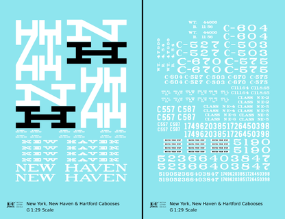 New York, New Haven, and Hartford Caboose White and Black