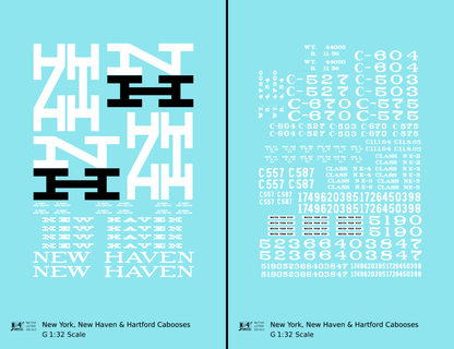 New York, New Haven, and Hartford Caboose White and Black
