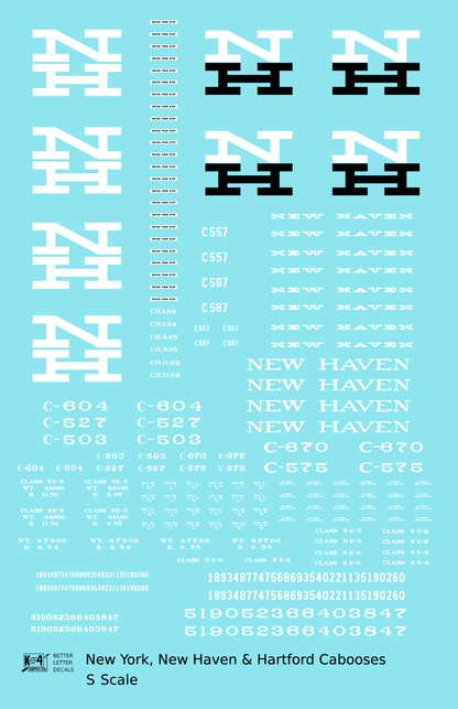 New York, New Haven, and Hartford Caboose White and Black