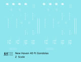 New York, New Haven & Hartford 40 Ft Gondola White Basic Scheme
