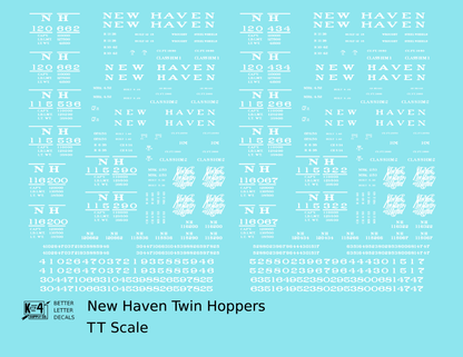 New York, New Haven, and Hartford Ribbed Twin Hopper White HM HM1 HM2 Classes