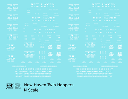 New York, New Haven, and Hartford Ribbed Twin Hopper White HM HM1 HM2 Classes